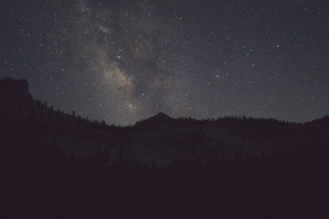 Stunning Milky Way Galaxy Over Mountain Landscape at Night - Download Free Stock Photos Pikwizard.com