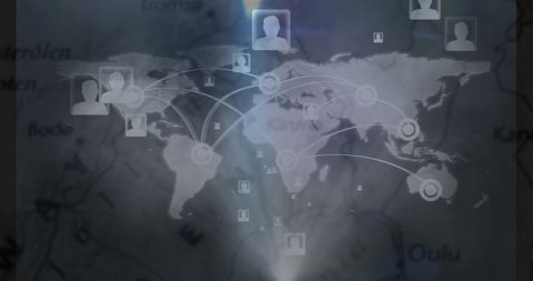 Global Network Visualization with Linked Avatars - Download Free Stock Images Pikwizard.com