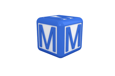 Blue Transparent Block with Letter M Illustration - Download Free Stock Videos Pikwizard.com