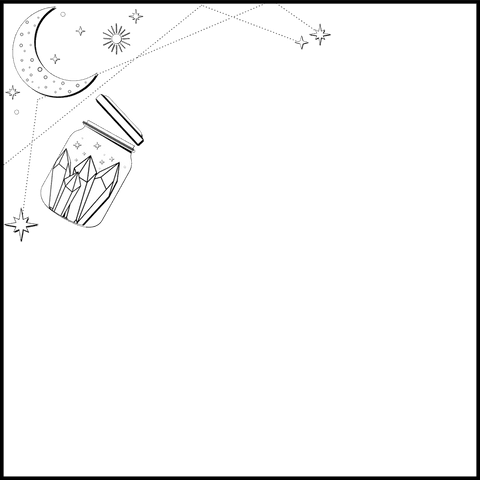 Transparent Jar with Crystals and Celestial Motifs on Black Background - Download Free Stock Videos Pikwizard.com