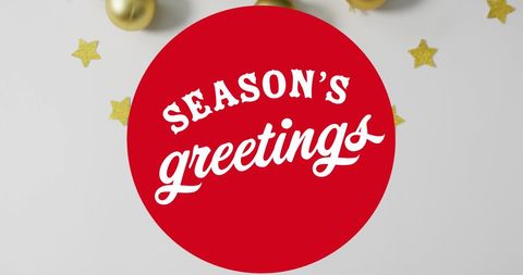 season's greetings message on festive white background - Download Free Stock Images Pikwizard.com