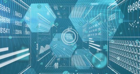 Futuristic Digital Data Processing in Virtual Interface - Download Free Stock Images Pikwizard.com