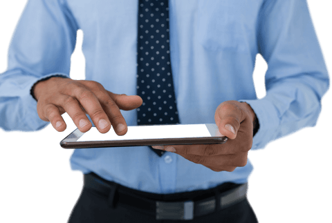 Transparent Touch Tech: Businessman Interacting with Digital Tablet - Download Free Stock Videos Pikwizard.com