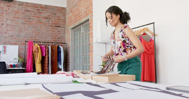 Young Female Fashion Designer Working on New Project in Studio - Download Free Stock Images Pikwizard.com