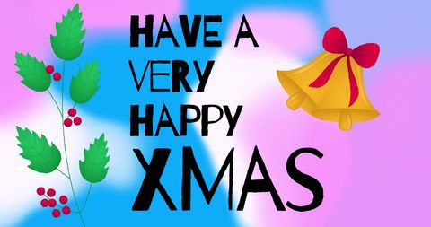 Festive Christmas Message on Colorful Background