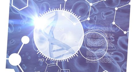 dna strand with scientific digital interface design - Download Free Stock Images Pikwizard.com