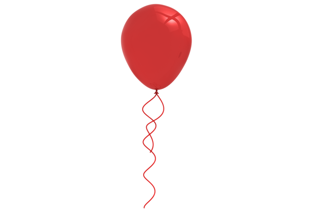 Red Balloon with Ribbon on Transparent Background for Celebrations - Download Free Stock Videos Pikwizard.com