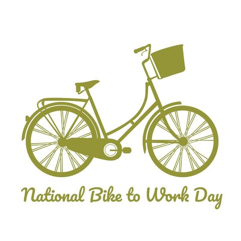 national bike to work day concept with green bicycle illustration - Download Free Stock Templates Pikwizard.com