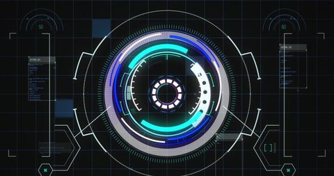 Futuristic Digital Interface Display with Data Scanning - Download Free Stock Images Pikwizard.com