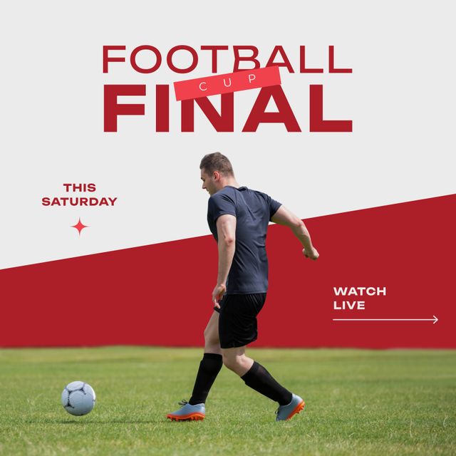 Football Cup Final Live Event This Saturday - Download Free Stock Templates Pikwizard.com