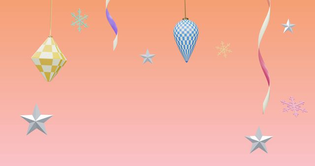 Festive Christmas Decorations on Pink Gradient Background - Download Free Stock Images Pikwizard.com