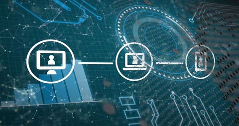 Digital Network Concept with Futuristic Interface Elements - Download Free Stock Images Pikwizard.com