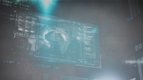 Holographic Data Interface with Globe and Digital Elements