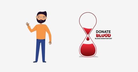 Donate Blood Awareness with Medical Icon and Cartoon Character - Download Free Stock Images Pikwizard.com