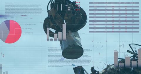 Financial Data Display with Graphs and Charts