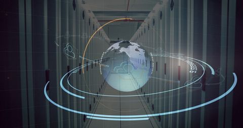 Futuristic Digital Networking in Server Room - Download Free Stock Images Pikwizard.com