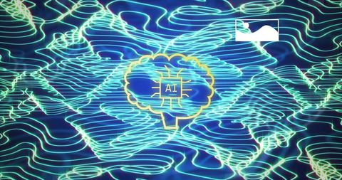 AI Data Processing with Blue Neural Network Connections - Download Free Stock Images Pikwizard.com