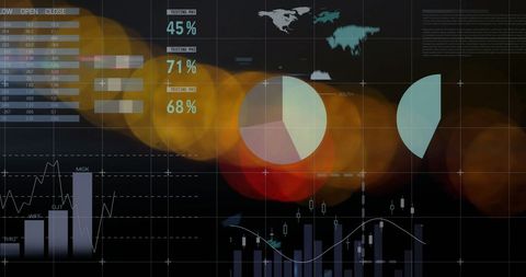 Blending Financial Data Visualization with Abstract Tech Elements - Download Free Stock Images Pikwizard.com