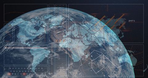 Futuristic Global Data Network Interface - Download Free Stock Images Pikwizard.com