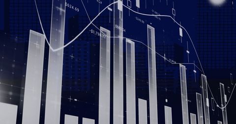 Futuristic Data Visuals with Financial Growth Charts - Download Free Stock Images Pikwizard.com