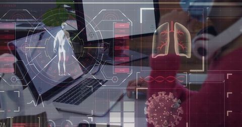 futuristic medical user interface with covid-19 analytics - Download Free Stock Images Pikwizard.com