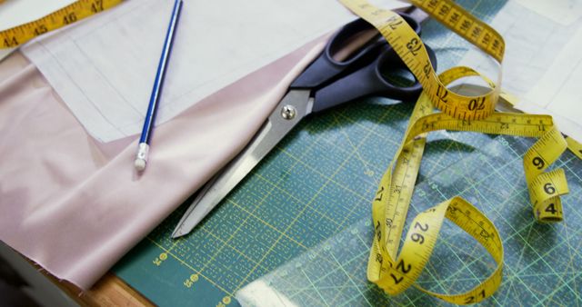 Tailoring Tools on Fabric Cutting Mat - Download Free Stock Images Pikwizard.com