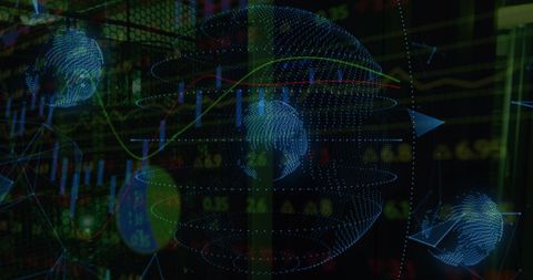 Global Data Processing Concept with Digital Globe - Download Free Stock Images Pikwizard.com