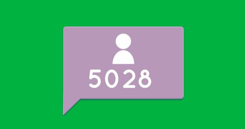 Digital User Count Icon on Vibrant Green Background - Download Free Stock Images Pikwizard.com