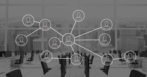 Global Networking Concept Overlaying Office Cityscape - Download Free Stock Images Pikwizard.com