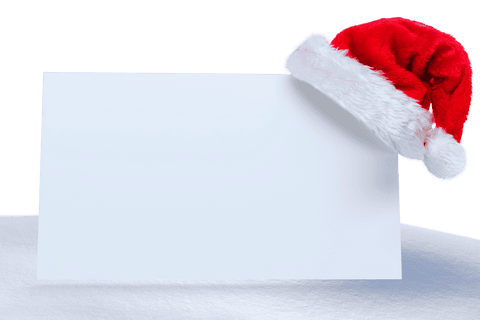 Christmas Card with Santa Hat on Transparent Background - Download Free Stock Videos Pikwizard.com