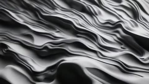 Abstract Monochrome Fluid Surface in Digital Motion