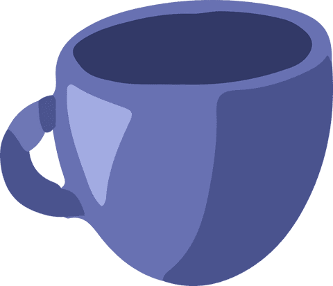 blue coffee mug illustration with transparent background - Download Free Stock Videos Pikwizard.com
