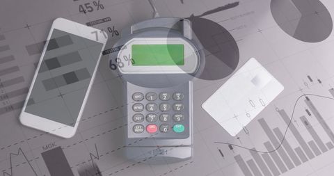 Contactless Payment and Financial Data Visualization - Download Free Stock Images Pikwizard.com