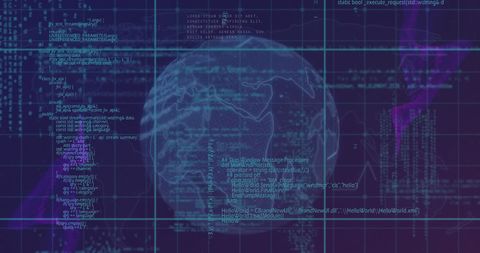 Global Digital Network with Cyber Coding Sphere - Download Free Stock Images Pikwizard.com
