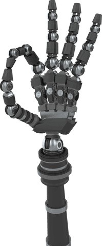 metal robot hand showing ok symbol on transparent background - Download Free Stock Videos Pikwizard.com