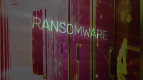 Ransomware Cyber Threat in Data Server Room