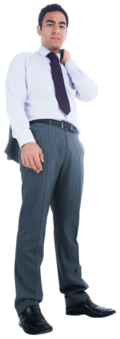Confident Businessman in Formal Attire with Transparent Background