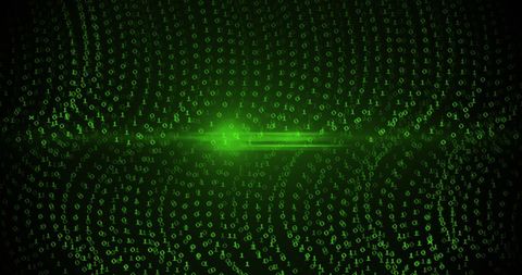 Green Binary Code Digital Data Flow on Black Background - Download Free Stock Images Pikwizard.com