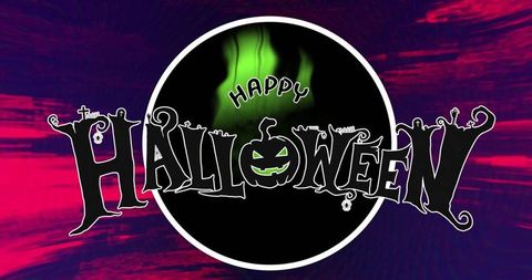 Spooky Halloween Festive Design with Glowing Jack-o-Lantern Graphic