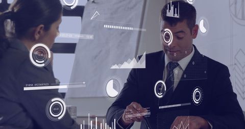 Digital Financial Data Processing in Modern Business Office - Download Free Stock Images Pikwizard.com