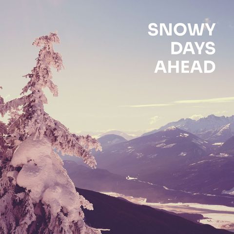 Snowy Mountain Landscape with Winter Text - Download Free Stock Templates Pikwizard.com