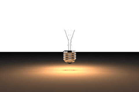 floating light bulb with a glowing effect on a transparent background. ideal for representing innovation, creativity, or new ideas. perfect for use in advertisements, presentations, or design projects requiring an imaginative and bright element.