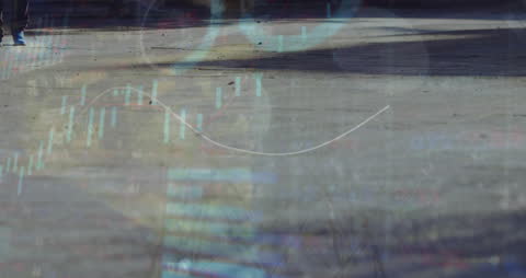 Dynamic Financial Data Over Urban Street Scene