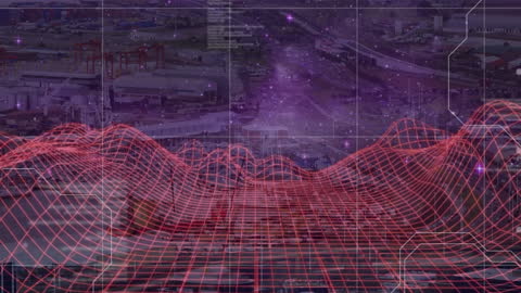 Data Analysis on Dashboard with Futuristic Overlay