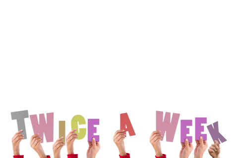 Hands Raising Letters Spelling Twice A Week Transparent Background - Download Free Stock Videos Pikwizard.com