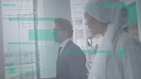 Business Professionals Analyzing Data in Modern Office Concept