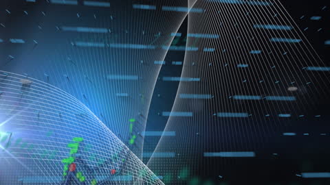 Data Processing Animation with Abstract Digital Interface