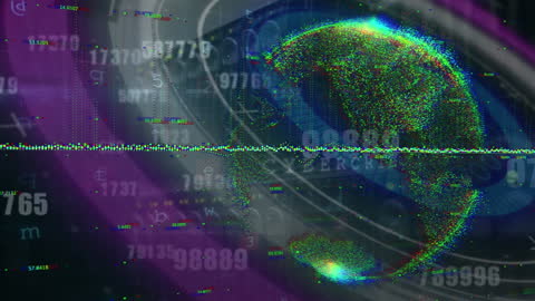 Digital Animation of Data Processing with Globe Imagery