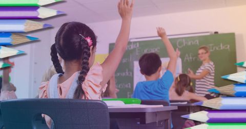 Engaged Diverse Classroom with Eager Students - Download Free Stock Images Pikwizard.com