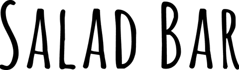 Transparent Salad Bar Vector Text on Clear Background